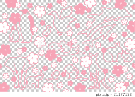 動物と桜 動物と桜 21177158