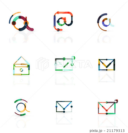 Vector email business symbols or at signs logo set Vector email business symbols or at signs logo set 21179313