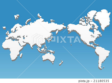 立体的な世界地図 アブストラクトイメージのイラスト素材