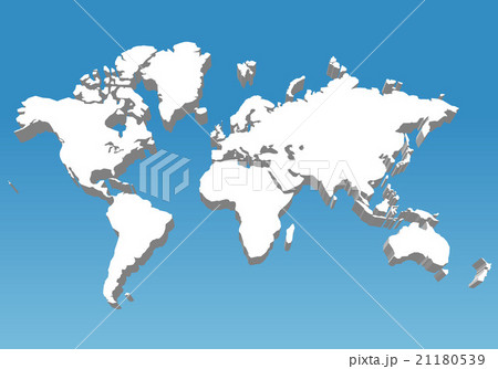 立体的な世界地図 アブストラクトイメージのイラスト素材