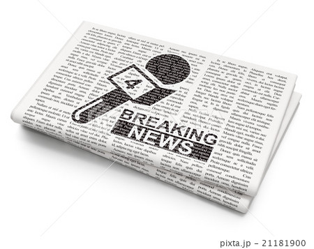 News concept: Breaking News And Microphone on 21181900
