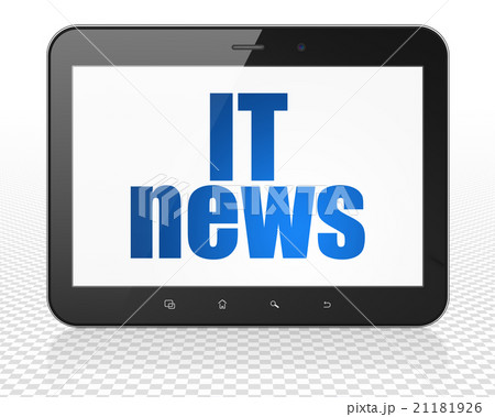 News concept: Tablet Pc Computer with IT News on News concept: Tablet Pc Computer with IT News on 21181926