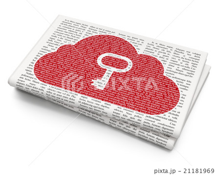 Cloud technology concept: Cloud With Key on Cloud technology concept: Cloud With Key on 21181969