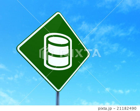 Database concept: Database on road sign background Database concept: Database on road sign background 21182490