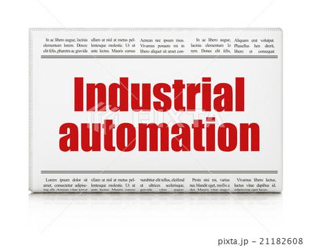 Manufacuring concept: newspaper headline Manufacuring concept: newspaper headline 21182608