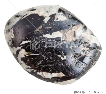 black Aegirine in Microcline mineral gem stone black Aegirine in Microcline mineral gem stone 21183705