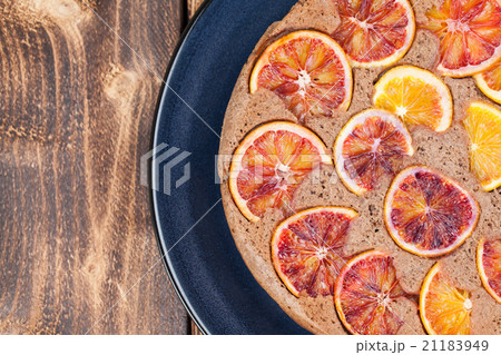 Blood orange upside down cake 21183949