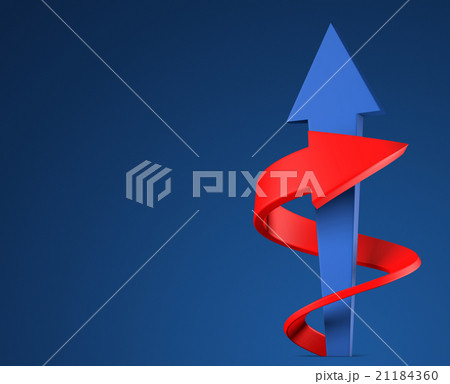 Two arrows on red background Two arrows on red background 21184360
