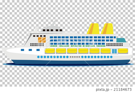 大型客船のイラスト素材