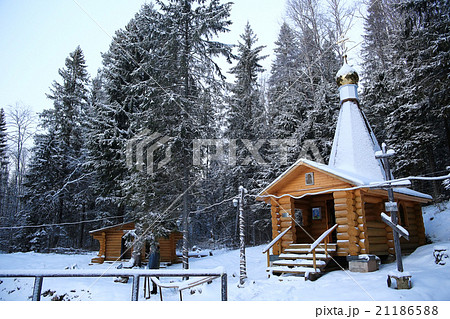 chapel in the winter forest chapel in the winter forest 21186588