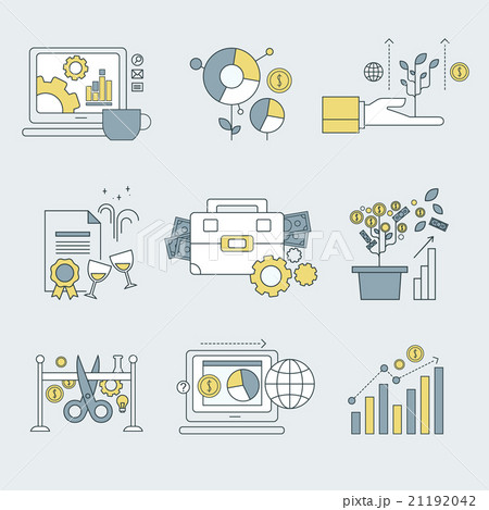 Abstract vector collection flat business and Abstract vector collection flat business and 21192042