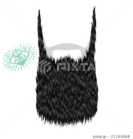 Hairy curly hipster strong beard drawing 21193068