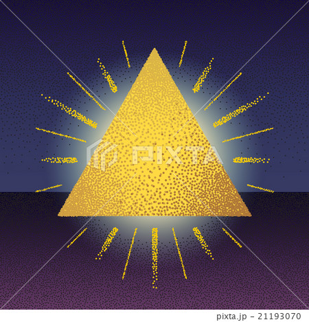 Dotwork raster triangle with rays 21193070