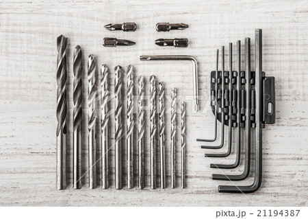 Instruments working on a wooden table Instruments working on a wooden table 21194387