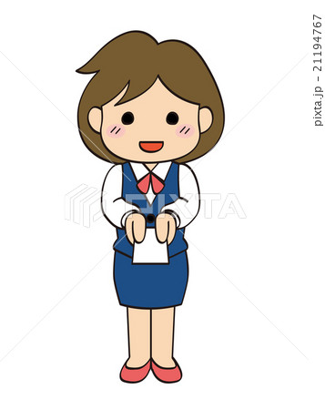 スーツ会社員女性・名刺2 スーツ会社員女性・名刺2 21194767