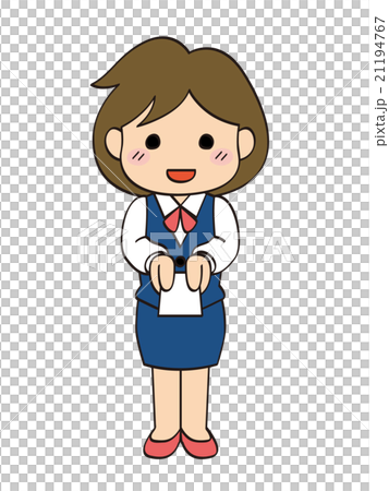 スーツ会社員女性・名刺2 スーツ会社員女性・名刺2 21194767