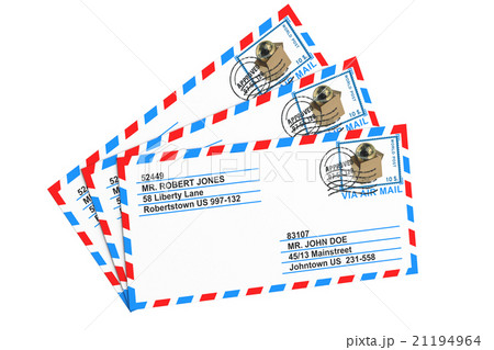 set of paper airmail letters 21194964