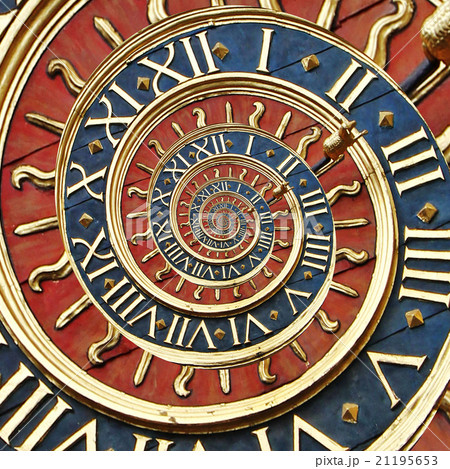 Old  clock in droste effect 21195653