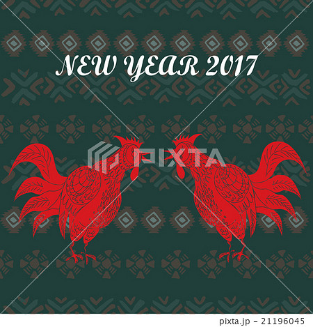 Hand drawn vector illustration of roosters 21196045