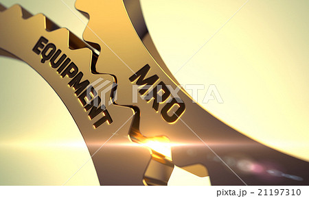 Mro Equipment on Golden Metallic Cog Gears. Mro Equipment on Golden Metallic Cog Gears. 21197310