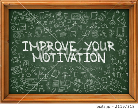 Green Chalkboard with Hand Drawn Improve Your 21197318