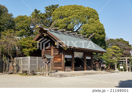 楠を背にした伊勢山皇大神宮の本殿、横浜 21198001