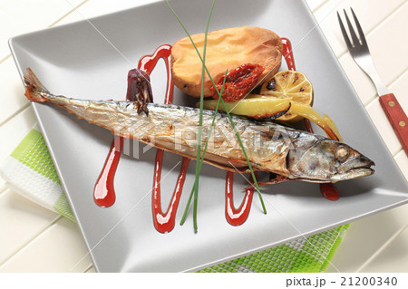 Simple baked mackerel recipe 21200340