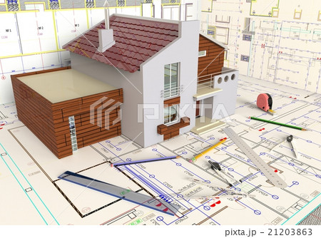 House Layout And Architectural Drawings 21203863