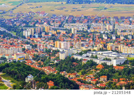 Aerial view of the Old Town, Brasov, Romania Aerial view of the Old Town, Brasov, Romania 21205348