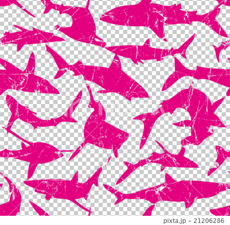 サメの総柄/シャークシームレスパターン 21206286