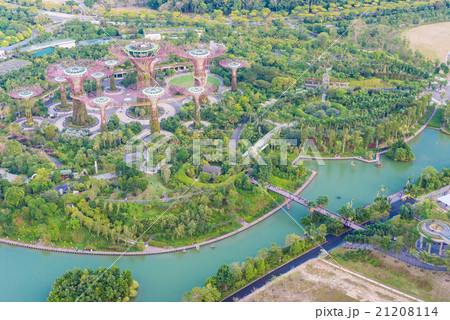 Aerial view of Gardens by the Bay 21208114