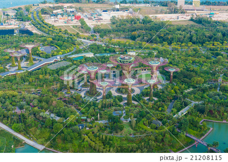 Aerial view of Gardens by the Bay 21208115