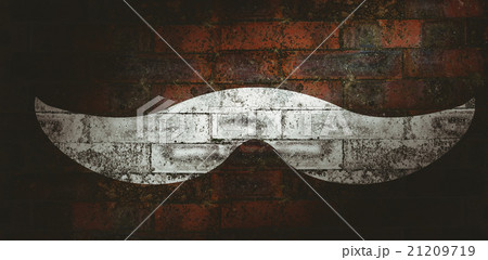 Composite image of icon of a mustache Composite image of icon of a mustache 21209719