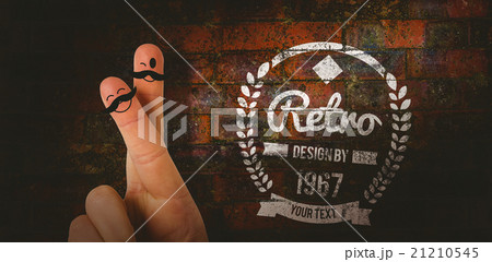 Composite image of fingers with mustache Composite image of fingers with mustache 21210545
