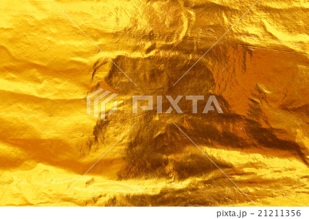 Shiny yellow leaf gold foil texture background 21211356