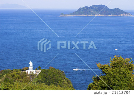 関崎灯台 高島 豊後水道 関崎灯台 高島 豊後水道 21212704