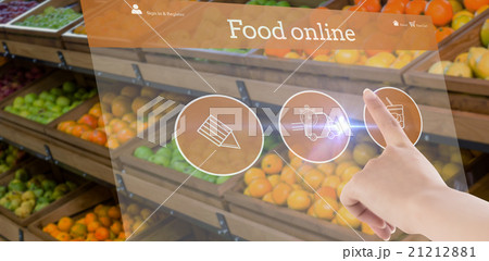 Composite image of female hand pointing Composite image of female hand pointing 21212881