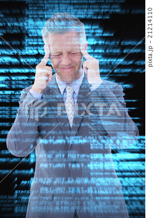 Composite image of businessman with headache 21214110