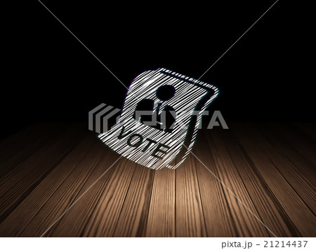 Political concept: Ballot in grunge dark room 21214437