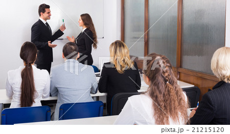 Business students in classroom Business students in classroom 21215120