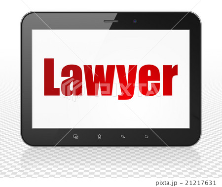 Law concept: Tablet Pc Computer with Lawyer on 21217631