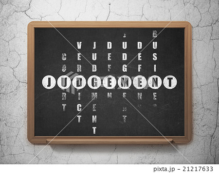 Law concept: Judgement in Crossword Puzzle 21217633