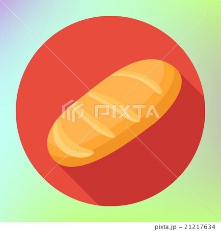 Loaf bread flat long shadow  21217634