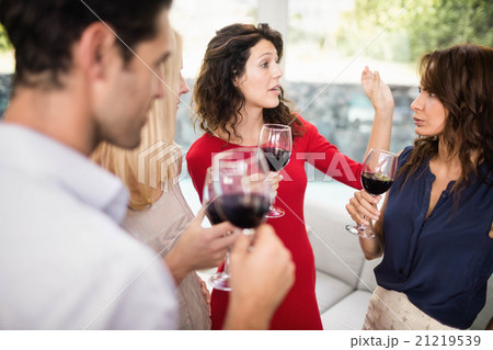 Group of friends having wine 21219539
