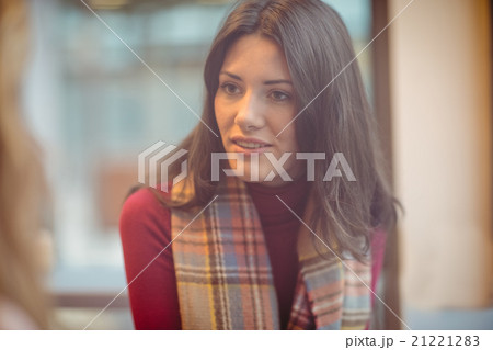 Portrait of woman talking 21221283