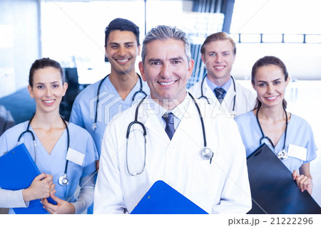 Portrait of medical team standing together Portrait of medical team standing together 21222296