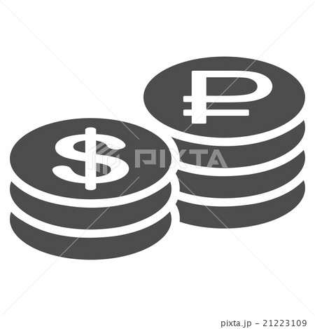 Rouble And Dollar Coins Icon 21223109