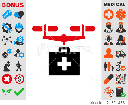 Drug Drone Delivery Icon 21224888