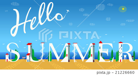 Inscription Hello summer. Vector Illustration 21226660