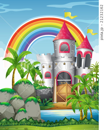 Castle tower in the forest Castle tower in the forest 21232162
